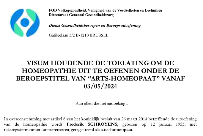 Beroepstitel arts-homeopaat